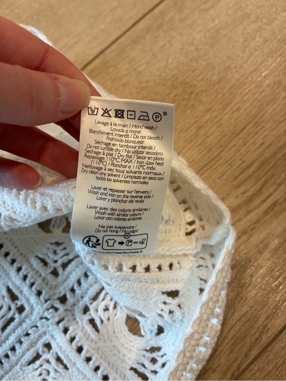 NWT Sezane Women’s Pull Lysiane Jumper Ecru Crochet Top Size XS - Picture 6 of 7